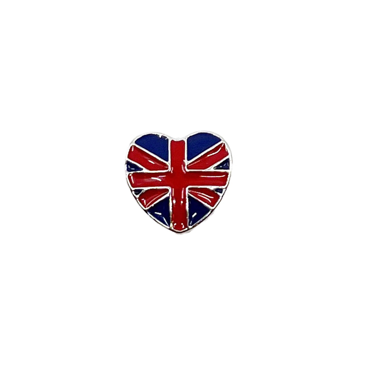 Union Jack Heart Pin Badge