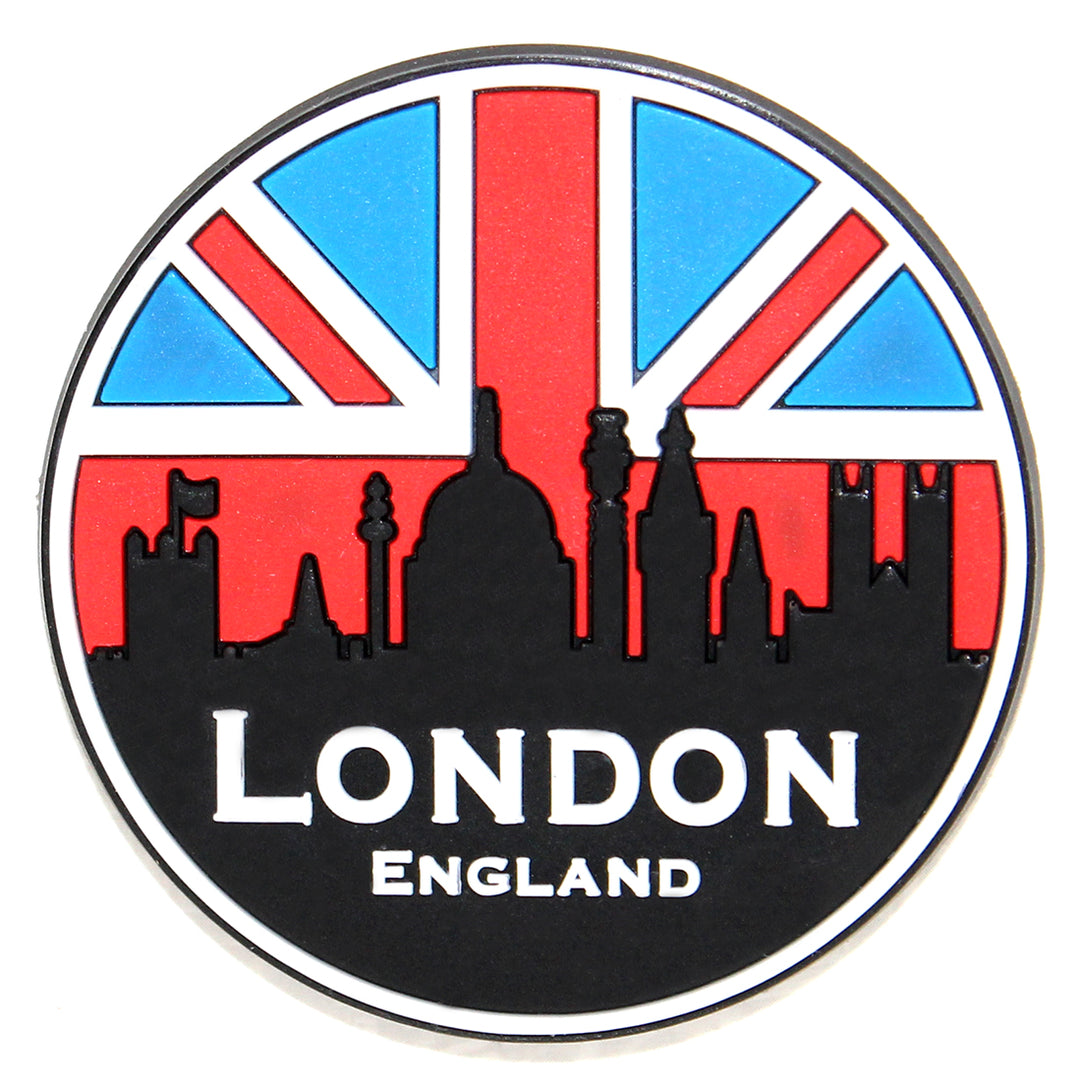 London Skyline Round Epoxy Magnet