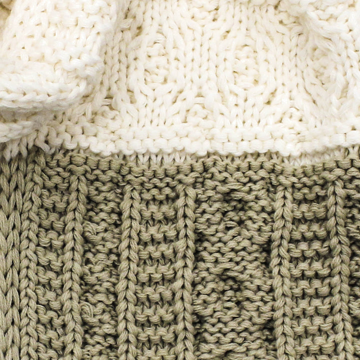 Elevate Your Winter Look with Aran Cable Knit Colour Block Scarf