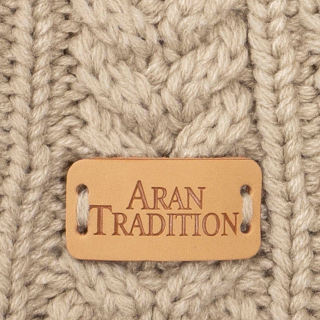 Aran Cable Button Wrap Scarf