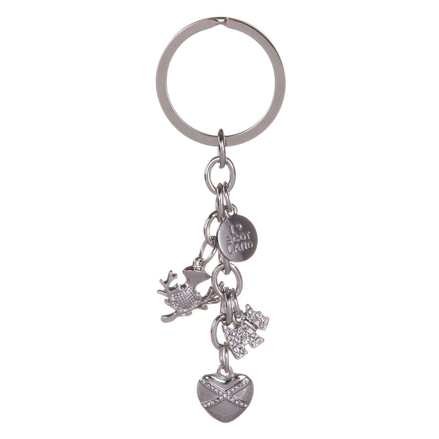 Scottish Multi Charm Keyring