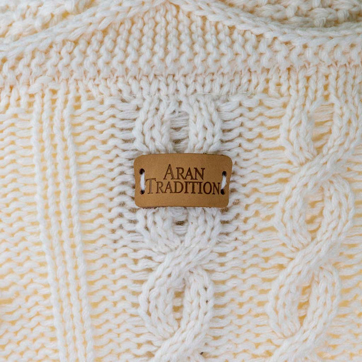 Aran Cable Shawl Neck Cape | Traditional Design | Cozy Knit