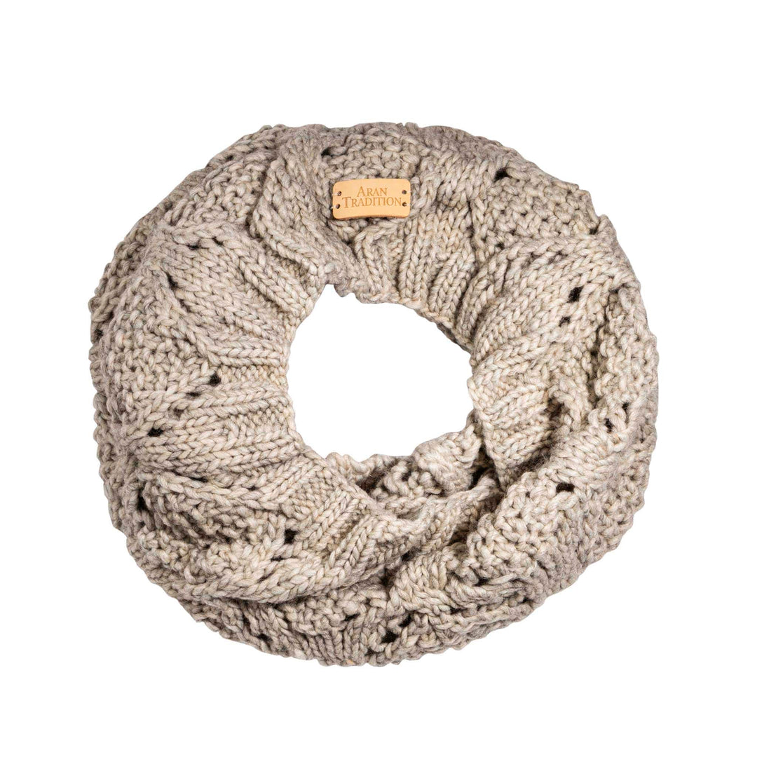 Aran Lace Cable Snood | Chunky Lace Knit for Elegance and Warmth