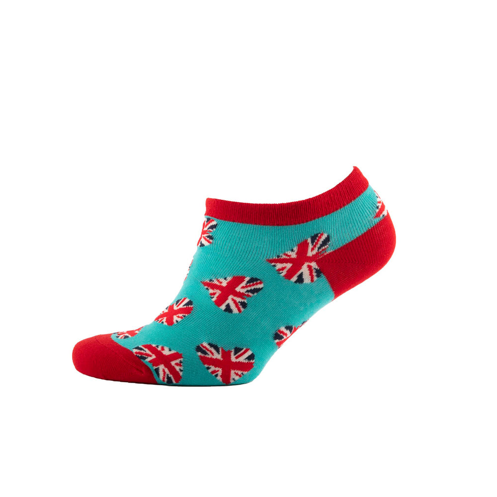 Big City Union Jack Hearts Trainer Socks 3 Pack