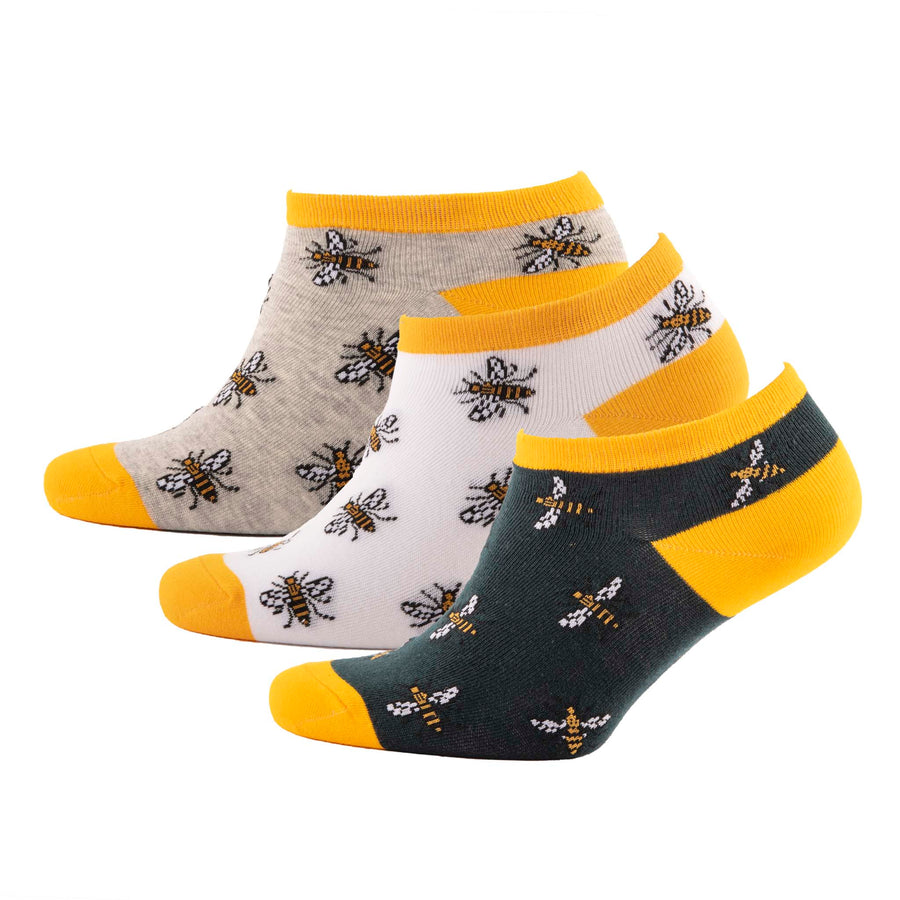 Manchester Bee 3pk Trainer Sock