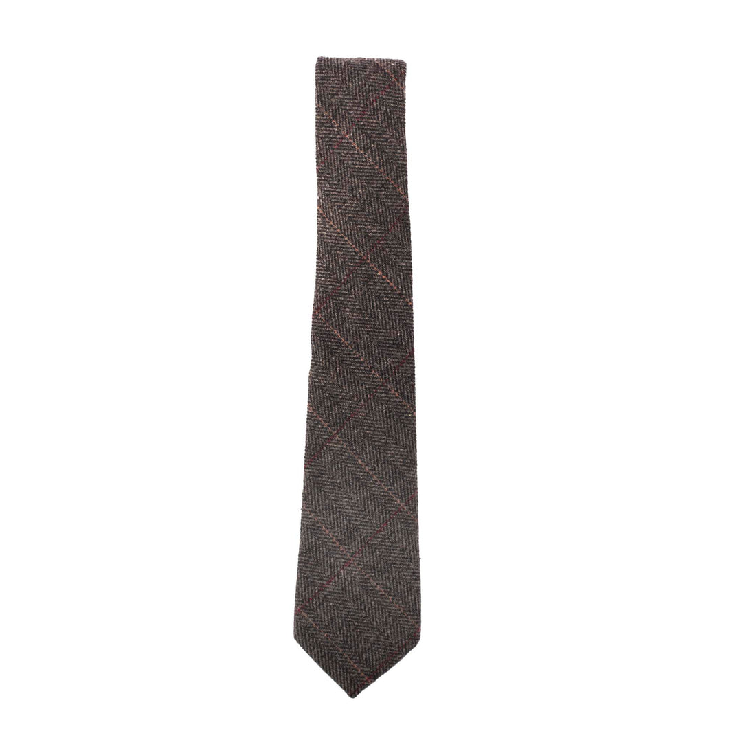 Box Check Tweed Tie | Classic Heritage Traditions Design 