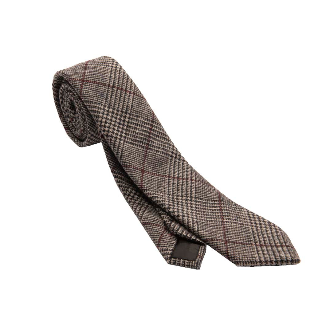 Box Check Tweed Tie | Classic Heritage Traditions Design 