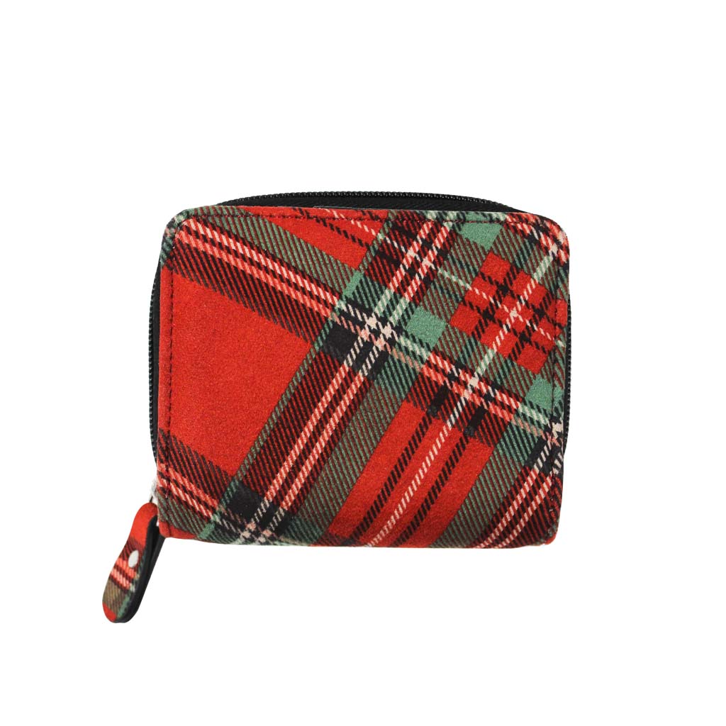 Moleskin Tartan Zip Purse