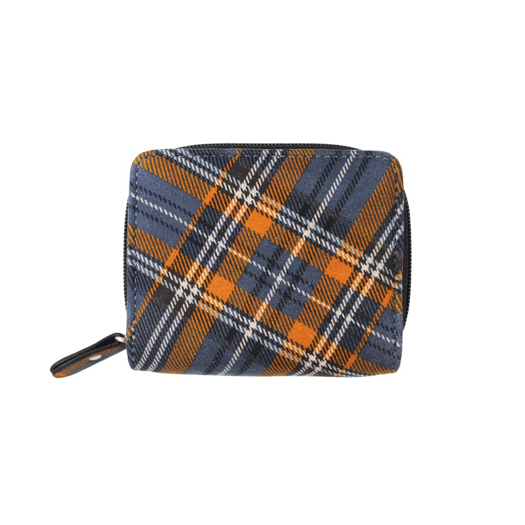 Moleskin Tartan Zip Purse