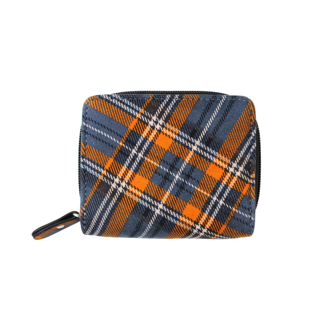 Tartan Moleskin Zip Purse