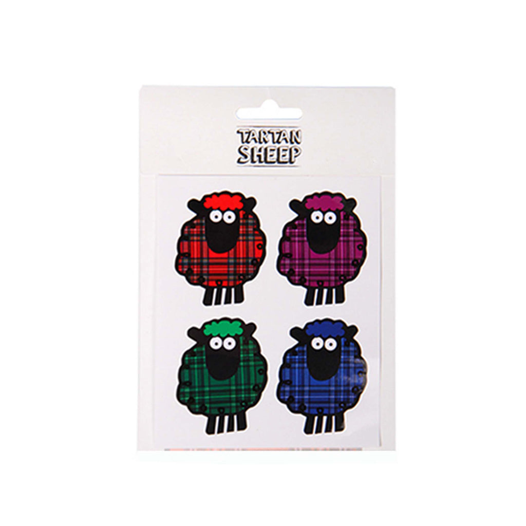 Tartan Sheep 4 Pack Stickers