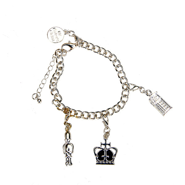 London Charm Bracelet - Guard/Crown/Phone Box