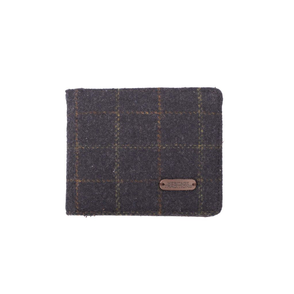 Tweed Wallet - Green Herringbone