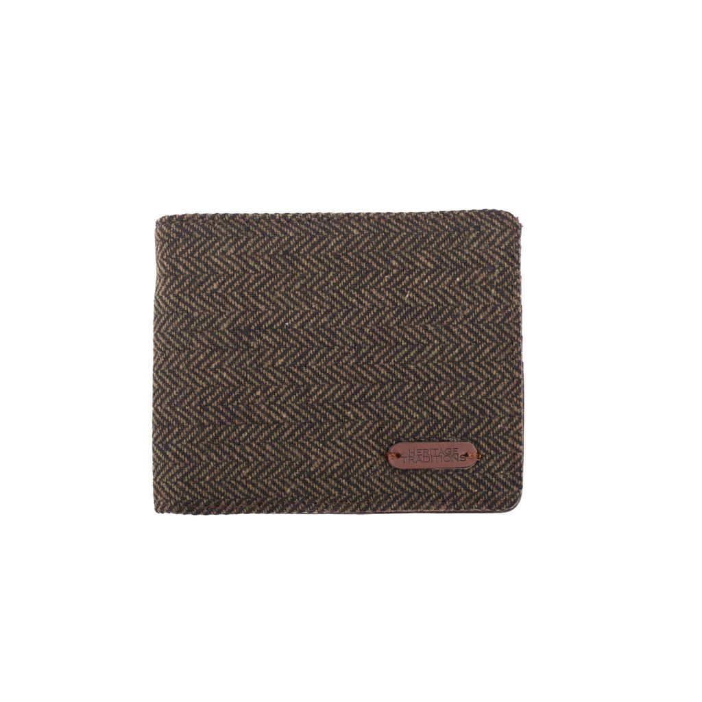 Tweed Wallet - Camel Houndstooth