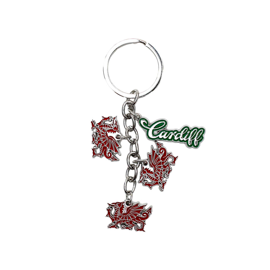 Cardiff Multi Dragon keyring